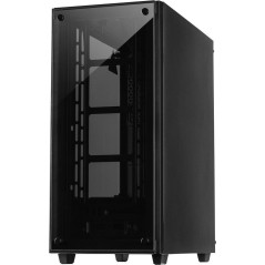 Inter-Tech C-303 Mirror Tower ATX Case - Sleek Black Design, No Power Supply Included, Perfect for Custom Builds!